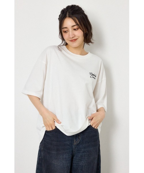 RODEO CROWNS WIDE BOWL（ロデオクラウンズワイドボウル）の「アップリケクラウンロゴTシャツ（Tシャツ/カットソー・レディース・ライトピンク/ブラック/ブラウン/オフホワイト・FREE）」の11枚目の写真