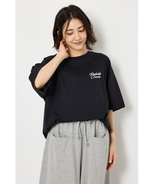 RODEO CROWNS WIDE BOWL（ロデオクラウンズワイドボウル）の「アップリケクラウンロゴTシャツ（Tシャツ/カットソー・レディース・ライトピンク/ブラック/ブラウン/オフホワイト・FREE）」の15枚目の写真