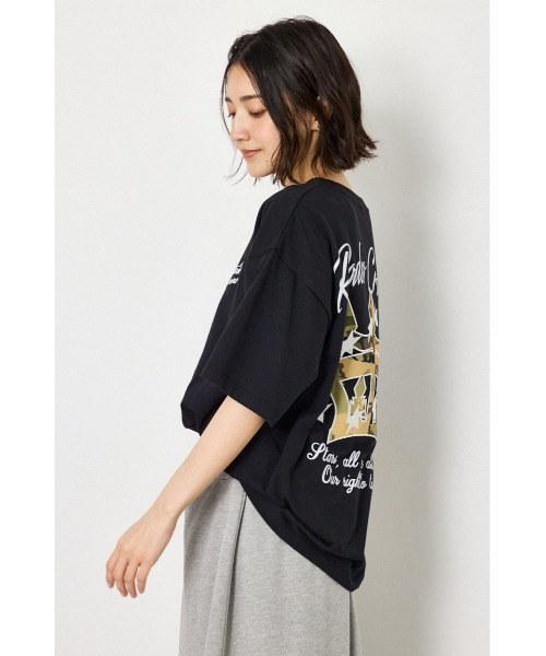 RODEO CROWNS WIDE BOWL（ロデオクラウンズワイドボウル）の「アップリケクラウンロゴTシャツ（Tシャツ/カットソー・レディース・ライトピンク/ブラック/ブラウン/オフホワイト・FREE）」の16枚目の写真