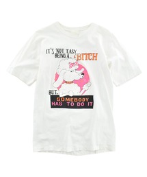 【USED】90’s “BITCH” アニマル Tシャツ