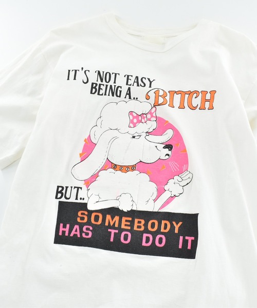 LABORATORY R(ラボラトリーアール)の「【USED】90’s “BITCH” アニマル Tシャツ(Tシャツ/カットソー・メンズ・ホワイト・SMALL)」の2枚目の写真
