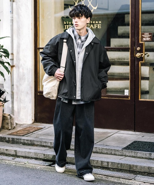 Rocky Monroe(ロッキーモンロー)の「ポリDEWSPO オーバーサイズコーチジャケット(ブルゾン・メンズ・ブラック/ネイビー/カーキ・L/XL/M)」の15枚目の写真
