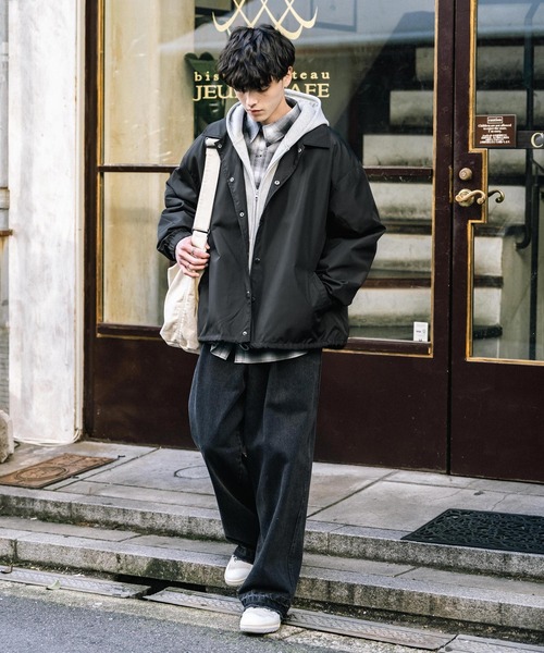 Rocky Monroe(ロッキーモンロー)の「ポリDEWSPO オーバーサイズコーチジャケット(ブルゾン・メンズ・ブラック/ネイビー/カーキ・L/XL/M)」の16枚目の写真
