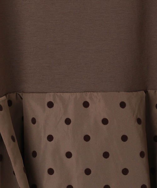 studio CLIP(スタディオクリップ)の「ドット布帛切り替えプルオーバー(Tシャツ/カットソー・レディース・ネイビー/アイボリー/ブラウン・FREE)」の15枚目の写真