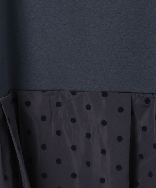 studio CLIP(スタディオクリップ)の「ドット布帛切り替えプルオーバー(Tシャツ/カットソー・レディース・ネイビー/アイボリー/ブラウン・FREE)」の16枚目の写真