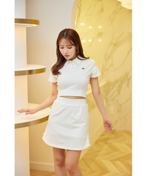 Moss Stitch CroppedTop & MiniSkirt（スカジャン）｜MISTREASS