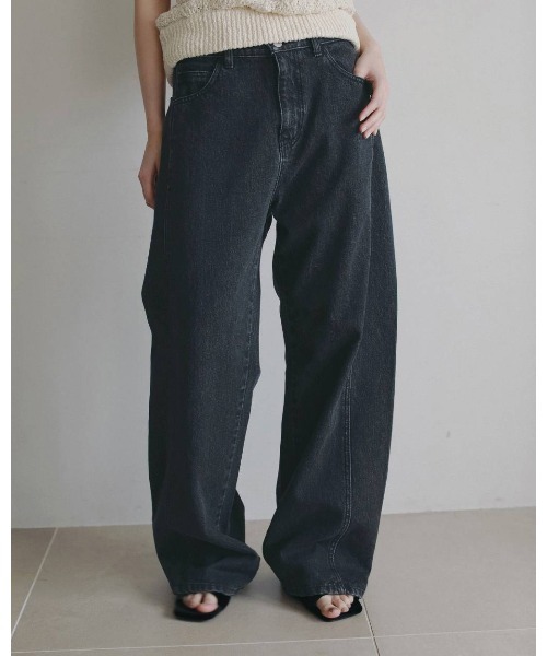 anuke(アンヌーク)の「anuke Panel Black Denim(デニムパンツ・レディース・ブラック・36)」の4枚目の写真