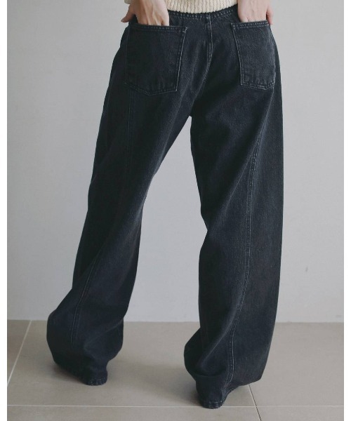 anuke(アンヌーク)の「anuke Panel Black Denim(デニムパンツ・レディース・ブラック・36)」の6枚目の写真