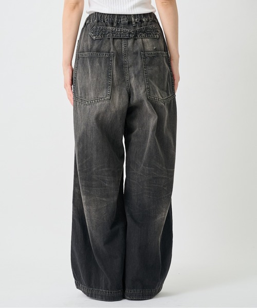 Maison MIHARA YASUHIRO(メゾンミハラヤスヒロ)の「【Maison MIHARA YASUHIRO/メゾンミハラヤスヒロ】Light Denim Wide Pants/ライトデニムワイドパンツ(デニムパンツ・レディース・ブラック/ダークインディゴブルー・38/36)」の7枚目の写真