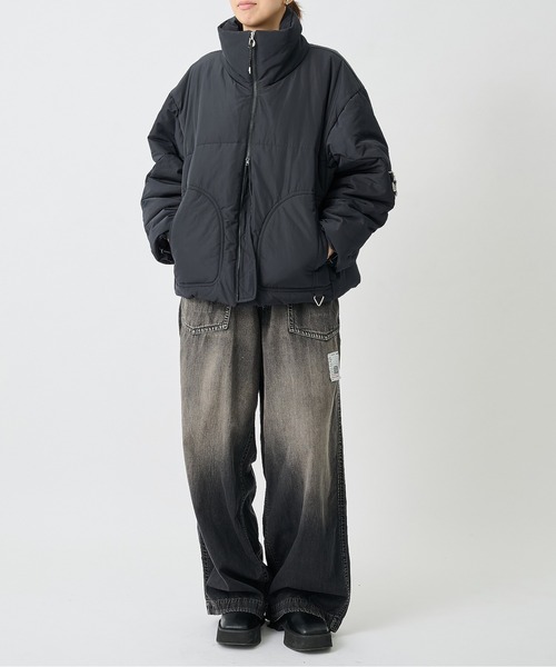 Maison MIHARA YASUHIRO(メゾンミハラヤスヒロ)の「【Maison MIHARA YASUHIRO/メゾンミハラヤスヒロ】Light Denim Wide Pants/ライトデニムワイドパンツ(デニムパンツ・レディース・ブラック/ダークインディゴブルー・38/36)」の4枚目の写真