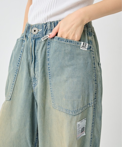 Maison MIHARA YASUHIRO(メゾンミハラヤスヒロ)の「【Maison MIHARA YASUHIRO/メゾンミハラヤスヒロ】Light Denim Wide Pants/ライトデニムワイドパンツ(デニムパンツ・レディース・ブラック/ダークインディゴブルー・38/36)」の16枚目の写真