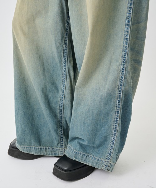 Maison MIHARA YASUHIRO(メゾンミハラヤスヒロ)の「【Maison MIHARA YASUHIRO/メゾンミハラヤスヒロ】Light Denim Wide Pants/ライトデニムワイドパンツ(デニムパンツ・レディース・ブラック/ダークインディゴブルー・38/36)」の18枚目の写真