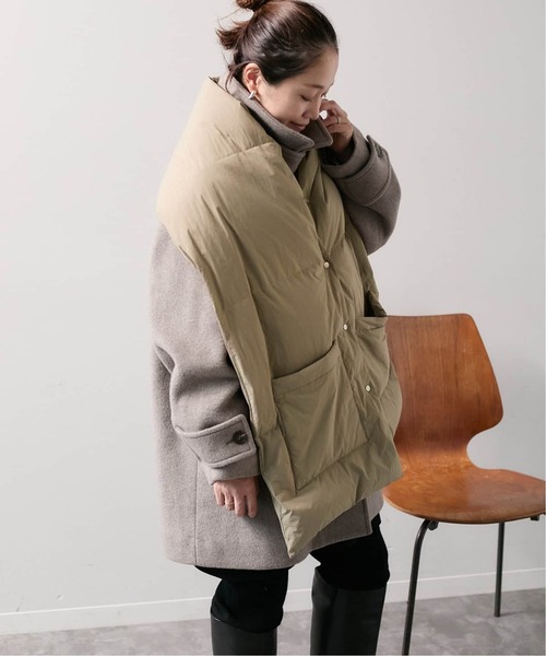 JOURNAL STANDARD(ジャーナルスタンダード)の「《WEB限定追加》ナイロンタフタダウンマフラー(マフラー・レディース・ベージュ/ブラック・FREE)」の5枚目の写真