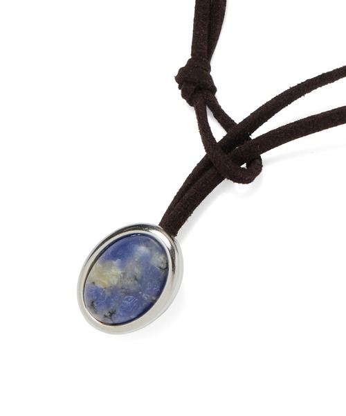ROSE BUD（ローズバッド）の「STONE LEATHER CODE NECKLACE（ネックレス・レディース・ブラウン/イエロー・ONE SIZE）」の4枚目の写真