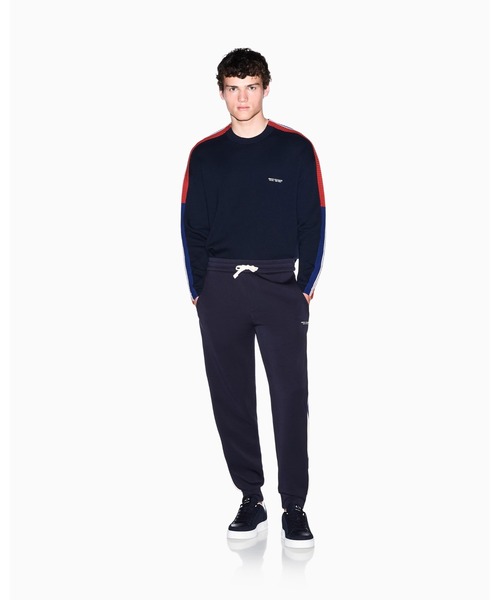 ARMANI EXCHANGE（アルマーニエクスチェンジ）の「【A|X アルマーニ エクスチェンジ】コントラストライン ニットプルオーバー（EC限定カラー含）（ニット/セーター・メンズ・オフホワイト/ダークネイビー・LARGE/SMALL/MEDIUM/X-SMALL/X-LARGE）」の5枚目の写真