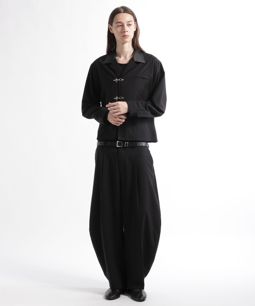 HARE(ハレ)の「【SET UP対応】バレルワイドトラウザー(HARE)(スラックス・メンズ・ブラック/グリーン/グレー系その他/ブラック系その他・SMALL/MEDIUM)」の6枚目の写真