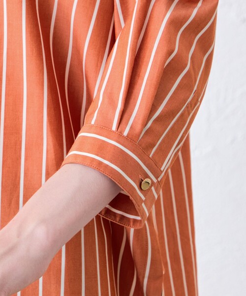 MACKINTOSH LONDON（マッキントッシュ ロンドン）の「コットンタイプライターストライプシャツ（シャツ/ブラウス・レディース・ブルー系その他4/オレンジ・38）」の11枚目の写真