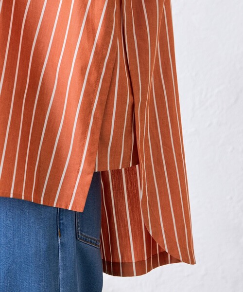MACKINTOSH LONDON（マッキントッシュ ロンドン）の「コットンタイプライターストライプシャツ（シャツ/ブラウス・レディース・ブルー系その他4/オレンジ・38）」の12枚目の写真