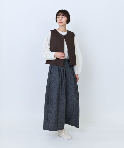 LOISIR（ロワズィール）の「ウール混ツイードボトルシルエットパンツ（その他パンツ・レディース・ネイビー/グレー系その他・M/MT）」の3枚目の写真