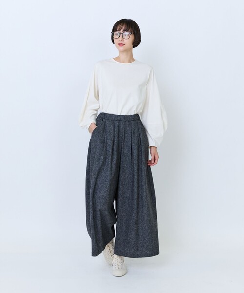 LOISIR（ロワズィール）の「ウール混ツイードボトルシルエットパンツ（その他パンツ・レディース・ネイビー/グレー系その他・M/MT）」の5枚目の写真