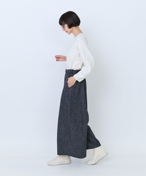 LOISIR（ロワズィール）の「ウール混ツイードボトルシルエットパンツ（その他パンツ・レディース・ネイビー/グレー系その他・M/MT）」の6枚目の写真
