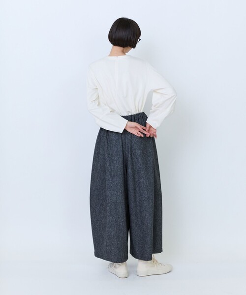 LOISIR（ロワズィール）の「ウール混ツイードボトルシルエットパンツ（その他パンツ・レディース・ネイビー/グレー系その他・M/MT）」の7枚目の写真