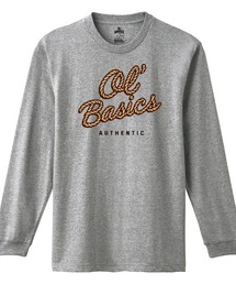 Ol' Basics（オール・ベーシックス） 長袖Tシャツ Ol'Basics ロープ ロゴ プリント 袖リブ ロンT ロングTシャツ トップス カットソー レディース