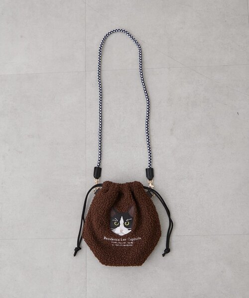 Remind me and forever(リマインドミーアンドフォーエバー)の「ボア刺繍コードショルダー(ショルダーバッグ・レディース・カーキ/ブラウン/グレー/アイボリー/ベージュ・FREE)」の3枚目の写真