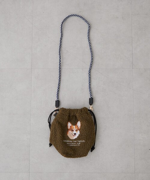 Remind me and forever(リマインドミーアンドフォーエバー)の「ボア刺繍コードショルダー(ショルダーバッグ・レディース・カーキ/ブラウン/グレー/アイボリー/ベージュ・FREE)」の5枚目の写真