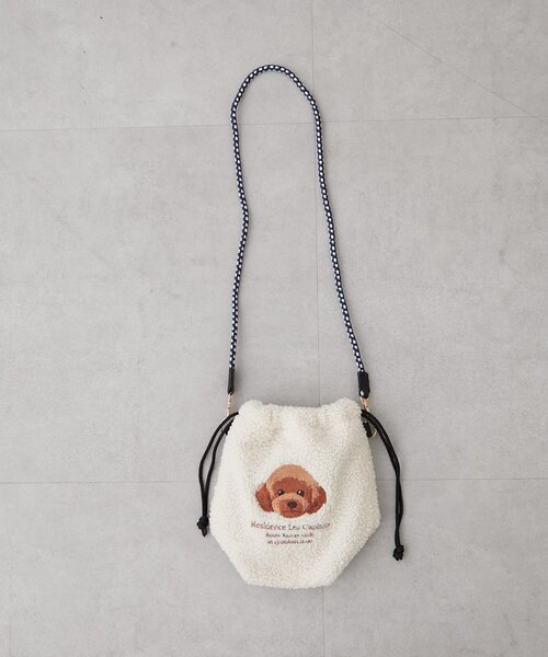 Remind me and forever(リマインドミーアンドフォーエバー)の「ボア刺繍コードショルダー(ショルダーバッグ・レディース・カーキ/ブラウン/グレー/アイボリー/ベージュ・FREE)」の1枚目の写真
