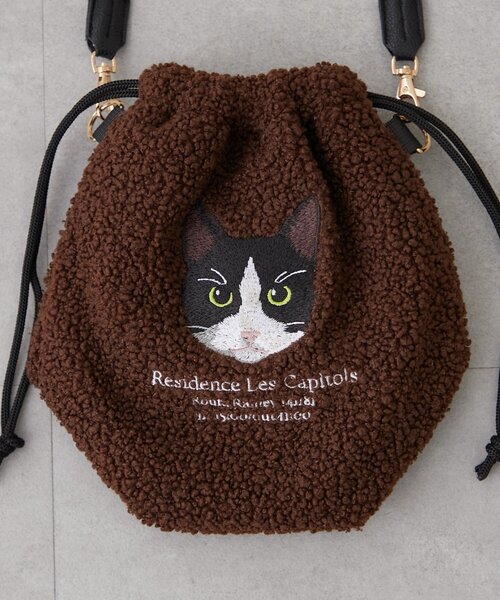 Remind me and forever(リマインドミーアンドフォーエバー)の「ボア刺繍コードショルダー(ショルダーバッグ・レディース・カーキ/ブラウン/グレー/アイボリー/ベージュ・FREE)」の14枚目の写真