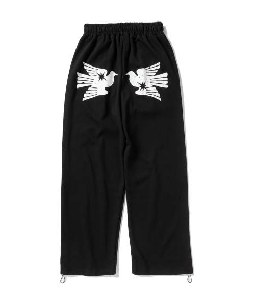 SUPERSUB(スーパーサブ)の「PEACE WAS NEVER レタリングワイドスウェットパンツ-ブラック(スウェットパンツ・レディース・その他・MEDIUM/LARGE)」の7枚目の写真