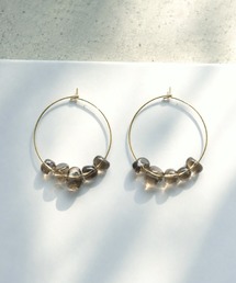 MILIA/天然石フープピアス　【金属アレルギー対応】
