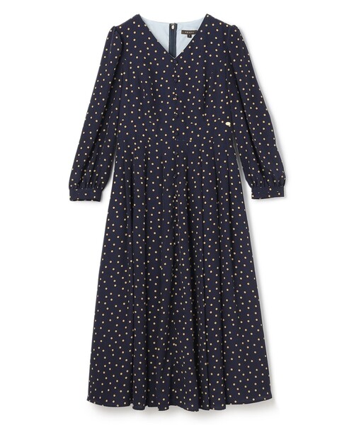 TOCCA(トッカ)の「TWILIGHT DOTS ドレス(ワンピース・レディース・ネイビー系5・00/0/2/4/6)」の4枚目の写真