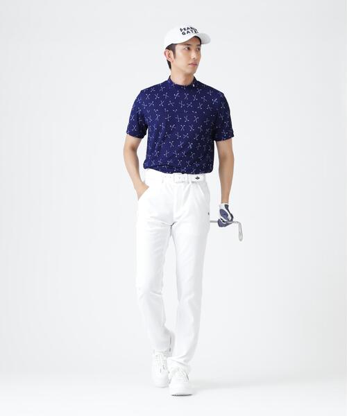 PEARLY GATES（パーリーゲイツ）の「【PEARLY GATES】2WAYトリコット半袖ハイネックカットソー ＜ゴルフクラブ柄＞ (MENS)（Tシャツ/カットソー・メンズ・ブルー系その他・MEDIUM/LARGE/X-LARGE）」の3枚目の写真