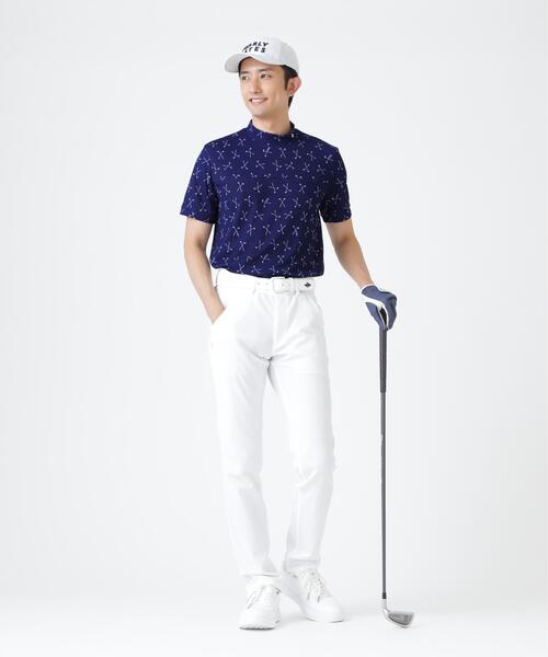 PEARLY GATES（パーリーゲイツ）の「【PEARLY GATES】2WAYトリコット半袖ハイネックカットソー ＜ゴルフクラブ柄＞ (MENS)（Tシャツ/カットソー・メンズ・ブルー系その他・MEDIUM/LARGE/X-LARGE）」の5枚目の写真