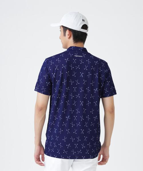 PEARLY GATES（パーリーゲイツ）の「【PEARLY GATES】2WAYトリコット半袖ハイネックカットソー ＜ゴルフクラブ柄＞ (MENS)（Tシャツ/カットソー・メンズ・ブルー系その他・MEDIUM/LARGE/X-LARGE）」の7枚目の写真