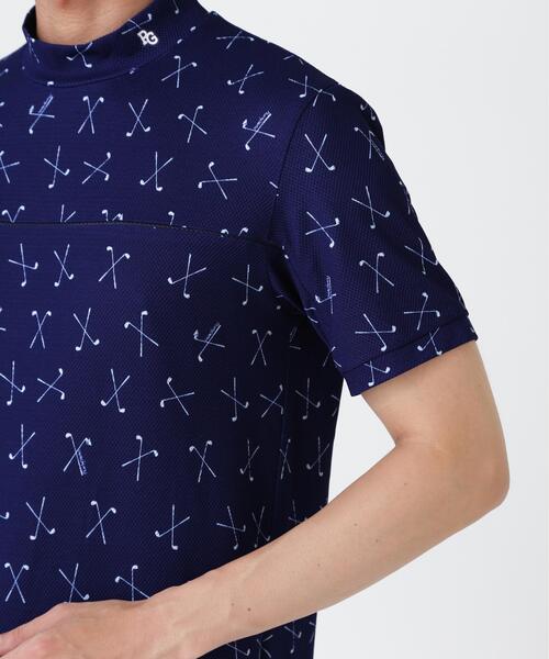 PEARLY GATES（パーリーゲイツ）の「【PEARLY GATES】2WAYトリコット半袖ハイネックカットソー ＜ゴルフクラブ柄＞ (MENS)（Tシャツ/カットソー・メンズ・ブルー系その他・MEDIUM/LARGE/X-LARGE）」の9枚目の写真