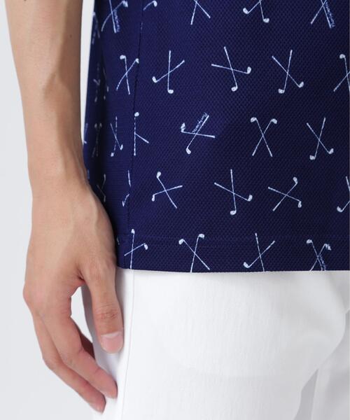 PEARLY GATES（パーリーゲイツ）の「【PEARLY GATES】2WAYトリコット半袖ハイネックカットソー ＜ゴルフクラブ柄＞ (MENS)（Tシャツ/カットソー・メンズ・ブルー系その他・MEDIUM/LARGE/X-LARGE）」の10枚目の写真