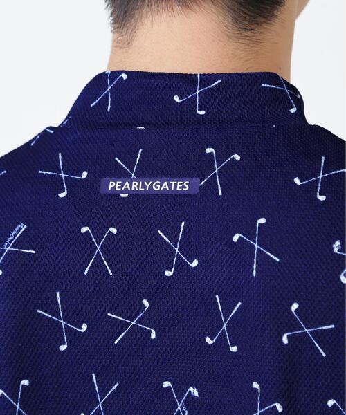 PEARLY GATES（パーリーゲイツ）の「【PEARLY GATES】2WAYトリコット半袖ハイネックカットソー ＜ゴルフクラブ柄＞ (MENS)（Tシャツ/カットソー・メンズ・ブルー系その他・MEDIUM/LARGE/X-LARGE）」の11枚目の写真