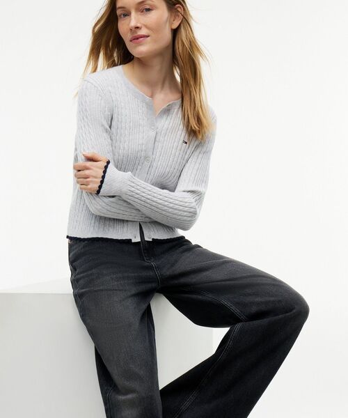 tommy jeans(トミー ジーンズ)の「ハイウエストワイドデニム(デニムパンツ・レディース・ブラック・27inch/26inch)」の3枚目の写真
