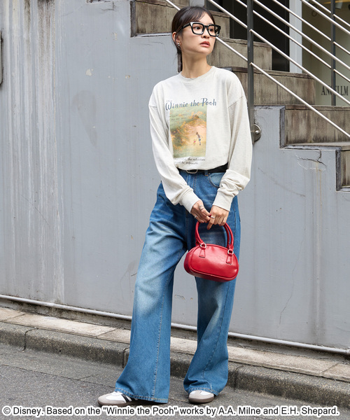 Disney(ディズニー)の「【別注】Disney / くまのプーさん / ヴィンテージフォトプリントロンT(Tシャツ/カットソー・レディース・ダークブラウン/アイボリー/ブラック系/オートミール/スミクロ・M/L)」の11枚目の写真