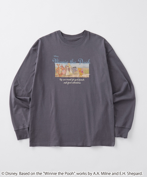 Disney(ディズニー)の「【別注】Disney / くまのプーさん / ヴィンテージフォトプリントロンT(Tシャツ/カットソー・レディース・ダークブラウン/アイボリー/ブラック系/オートミール/スミクロ・M/L)」の19枚目の写真