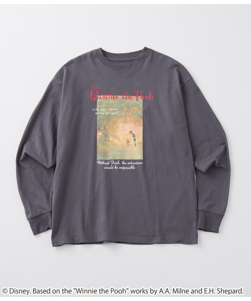 Disney(ディズニー)の「【別注】Disney / くまのプーさん / ヴィンテージフォトプリントロンT(Tシャツ/カットソー・レディース・ダークブラウン/アイボリー/ブラック系/オートミール/スミクロ・M/L)」の20枚目の写真