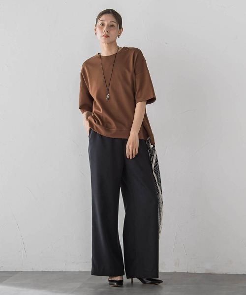la.f…(ラエフ)の「【SETUP対応】"Light & Soft Suede" ワイドパンツ(その他パンツ・レディース・ブラック/ブラウン・9号/7号)」の7枚目の写真