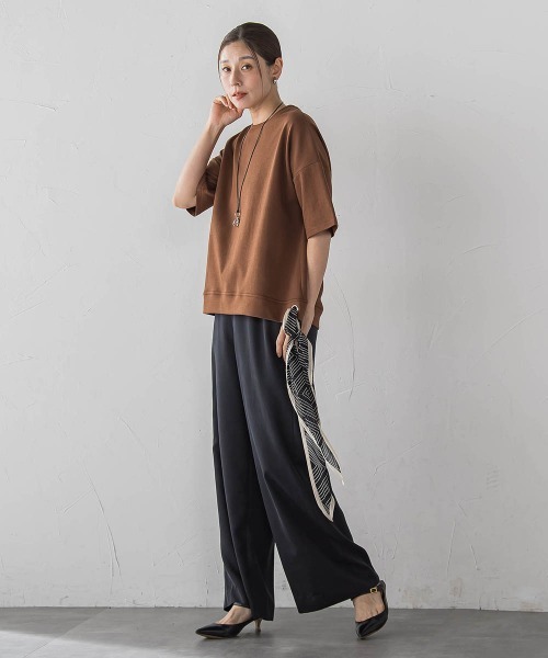 la.f…(ラエフ)の「【SETUP対応】"Light & Soft Suede" ワイドパンツ(その他パンツ・レディース・ブラック/ブラウン・9号/7号)」の9枚目の写真