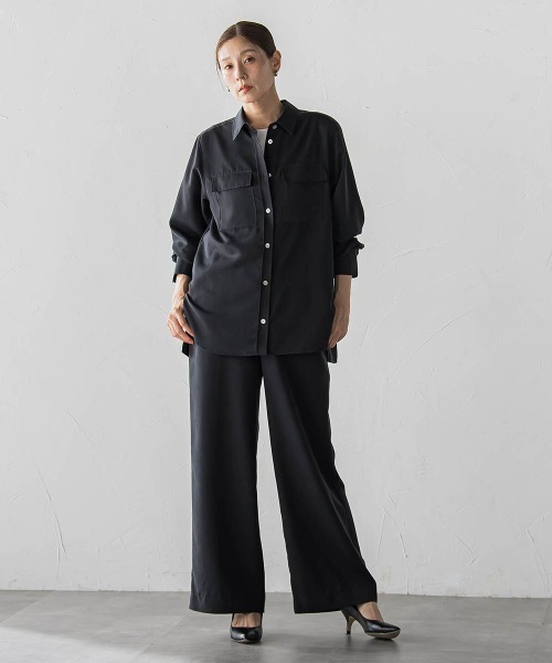 la.f…(ラエフ)の「【SETUP対応】"Light & Soft Suede" ワイドパンツ(その他パンツ・レディース・ブラック/ブラウン・9号/7号)」の22枚目の写真