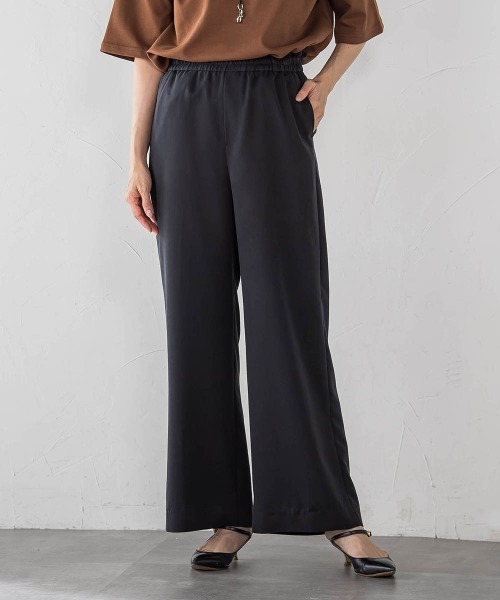 la.f…(ラエフ)の「【SETUP対応】"Light & Soft Suede" ワイドパンツ(その他パンツ・レディース・ブラック/ブラウン・9号/7号)」の3枚目の写真