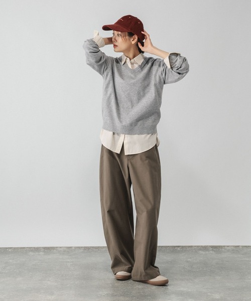 GLOBAL WORK(グローバルワーク)の「カシミヤタッチVネックプルオーバー/ 758522PO(ニット/セーター・レディース・マスタード/ライトグレー/ライトピンク/ホワイト/ネイビー・SMALL/LARGE/MEDIUM/X-SMALL/X-LARGE)」の6枚目の写真