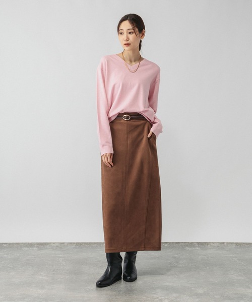 GLOBAL WORK(グローバルワーク)の「カシミヤタッチVネックプルオーバー/ 758522PO(ニット/セーター・レディース・マスタード/ライトグレー/ライトピンク/ホワイト/ネイビー・SMALL/LARGE/MEDIUM/X-SMALL/X-LARGE)」の17枚目の写真